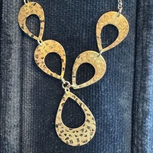 Sterling Silver 925 AV Goldtone Necklace Ajustable length likely from Nordstrom